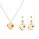 1 Set Heart in Heart Pendant Necklace