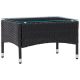 Coffee Table Black 23.6″x15.7″x14.2″ Poly Rattan