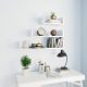 Wall Display Shelf 3 pcs High Gloss White Chipboard