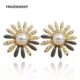 FROZENSHEEP romantic pearl flower earrings women