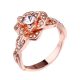 New 18K Rose Gold Plated Imitation Diamond Ring