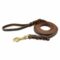 Genuine Leather Dog Leash for Medium Large Dogs Soft Braided Lead Pet Training